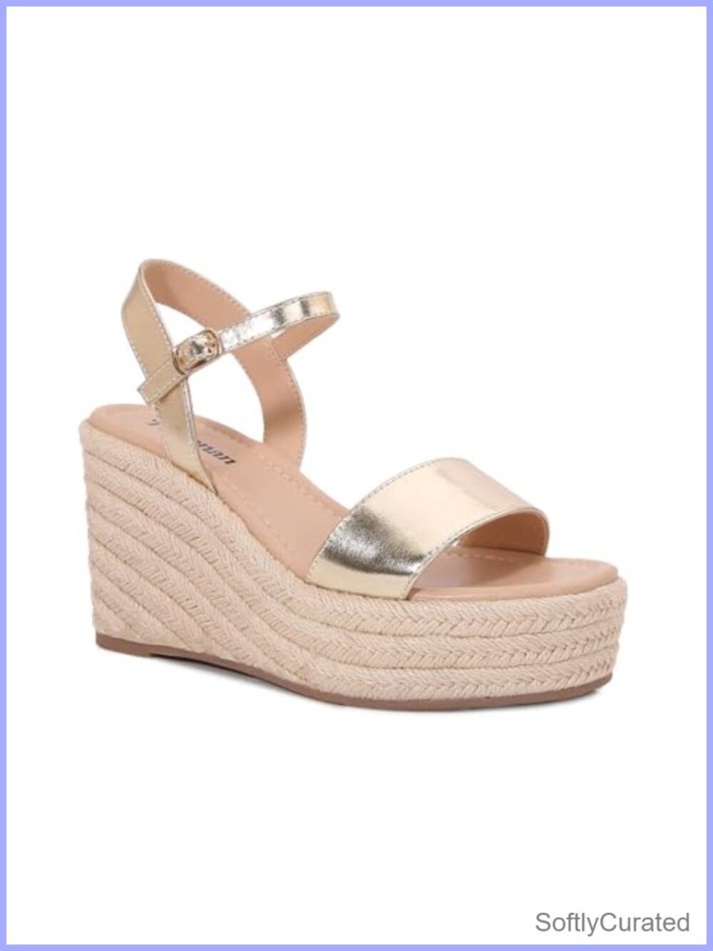 Raffia Espadrille Wedge Sandals Open Toe Platform Slingback Buckle
